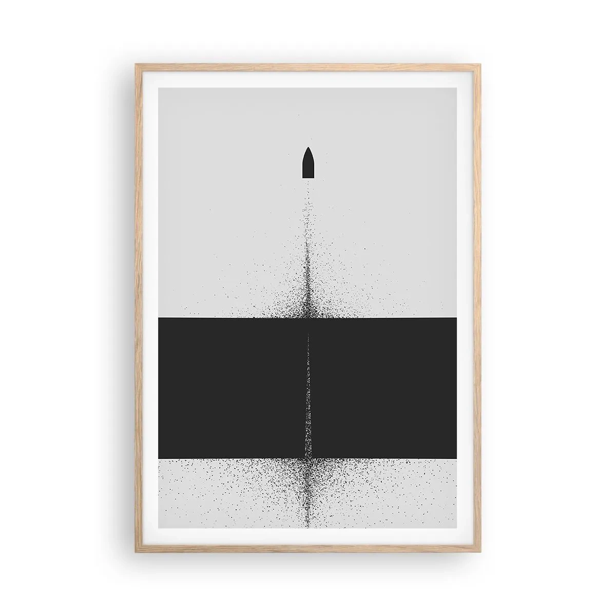 Affiche dans un chêne clair - Poster - Droit au but - 70x100 cm