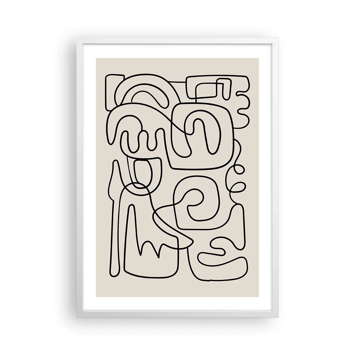 Affiche dans un cadre blanc - Poster - Suivez les indices - 50x70 cm