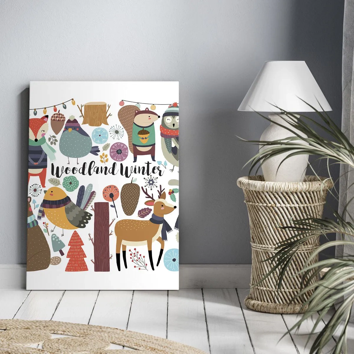 Impression sur toile - Image sur toile - Un monde de conte de fées en forêt - 45x80 cm