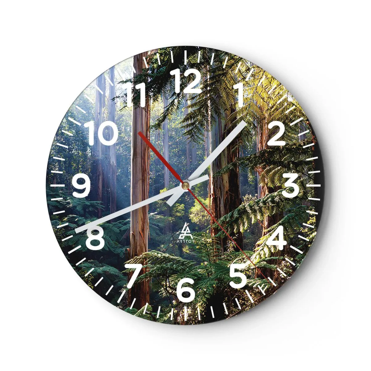 Horloge murale - Pendule murale - Fable de la forêt - 40x40 cm