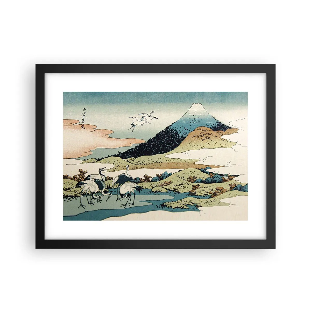 Affiche dans un cadre noir - Poster - Avec une âme japonnaise - 40x30 cm