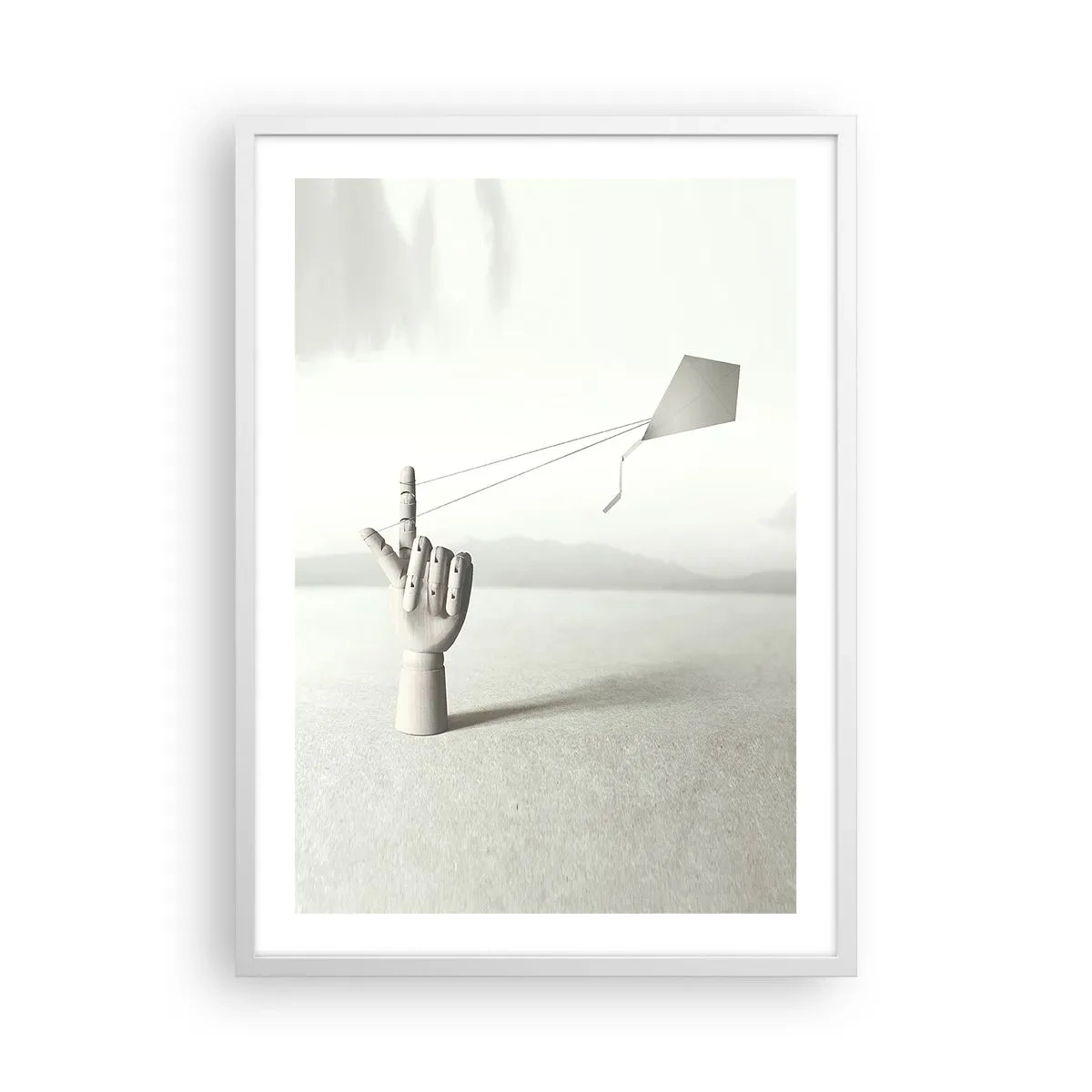 Affiche dans un cadre blanc - Poster - Épreuve de force - 50x70 cm