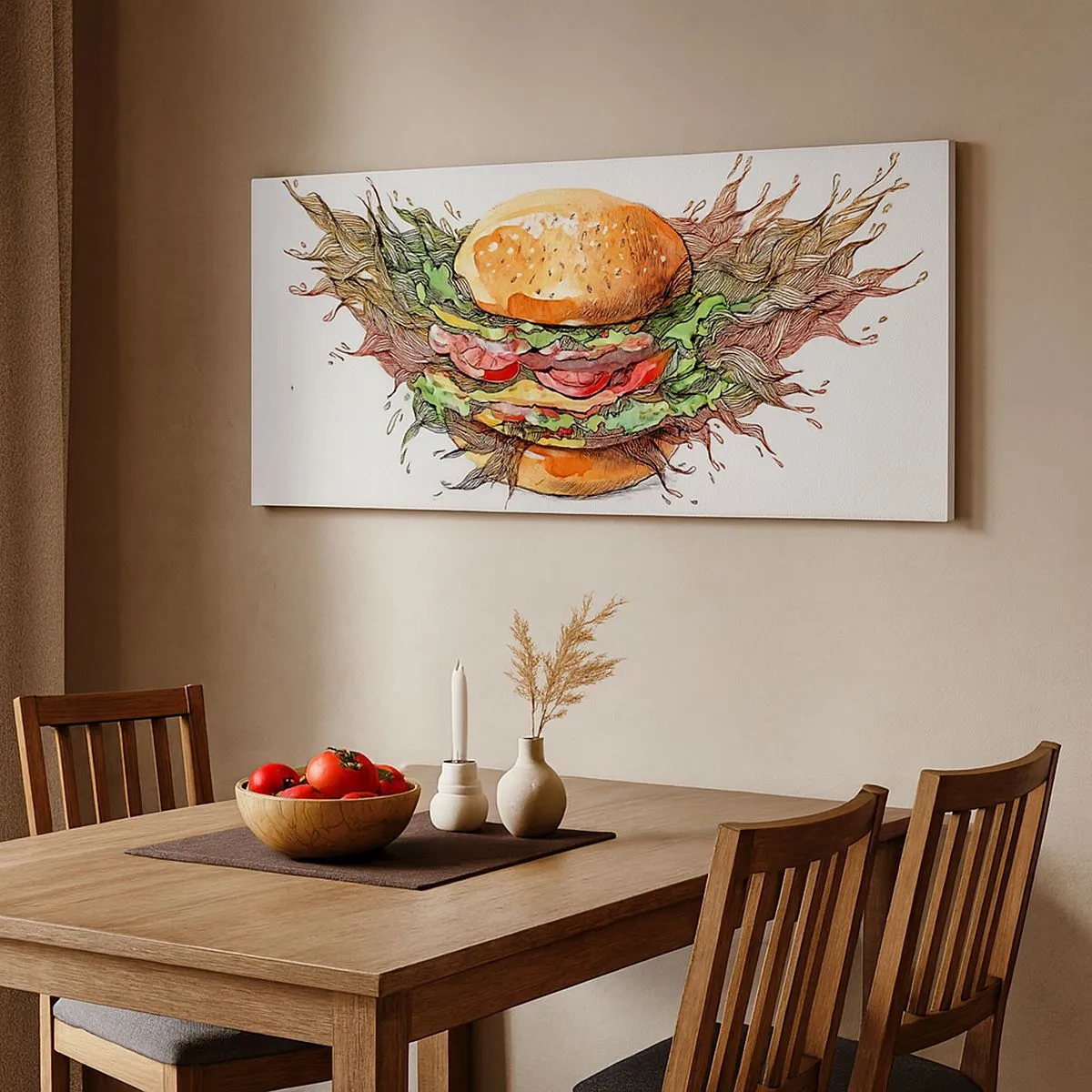 Impression sur toile - Image sur toile - Tentation chaude - 100x40 cm