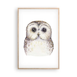 Affiche dans un chêne clair - Poster - Regarde-moi dans les yeux - 61x91 cm