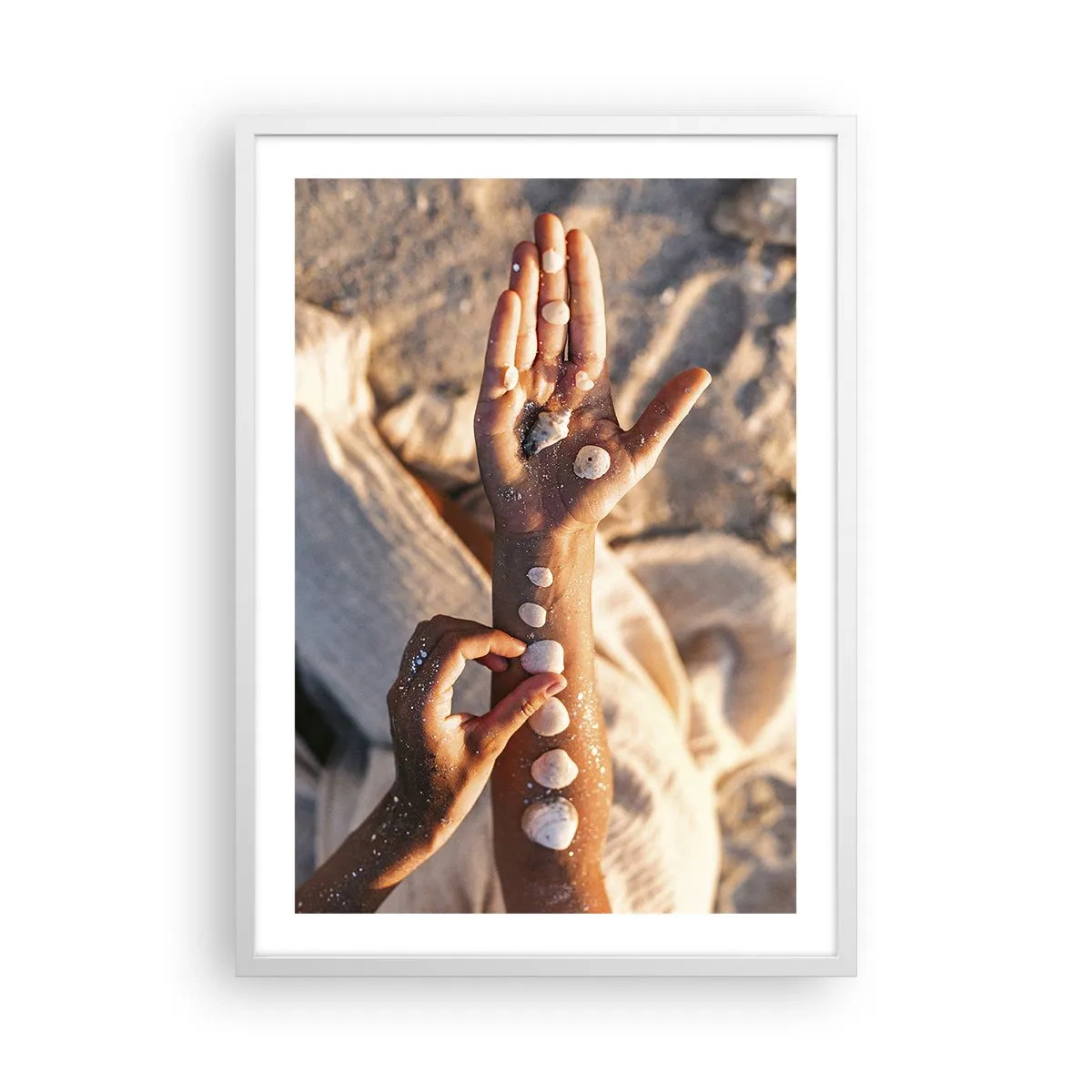 Affiche dans un cadre blanc - Poster - La beauté à portée de main - 50x70 cm