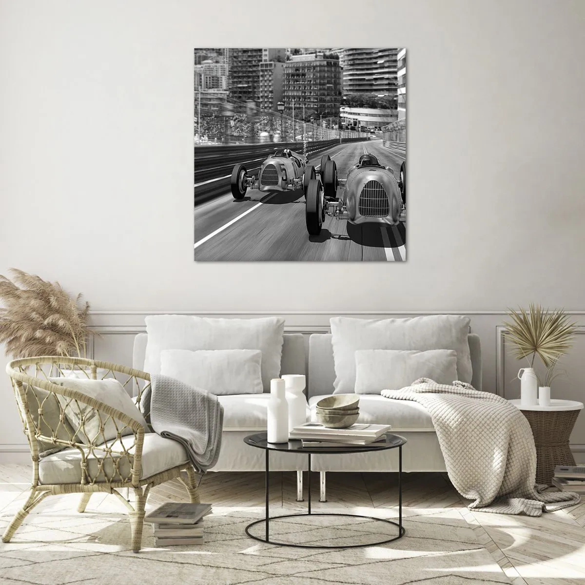 Impression sur verre - Image sur verre - Il y a longtemps à Monté Carlo - 60x60 cm