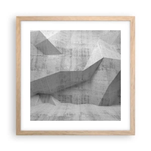 Affiche dans un chêne clair - Poster - Un vrai challenge - 40x40 cm