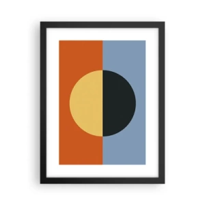 Affiche dans un cadre noir - Poster - Composition de chaleur et de fraîcheur - 30x40 cm