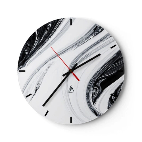 Horloge murale - Pendule murale - Une combinaison d'opposés - 40x40 cm