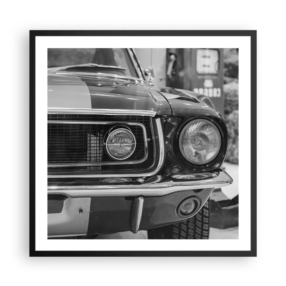 Affiche dans un cadre noir - Poster - Conduire dur - 60x60 cm