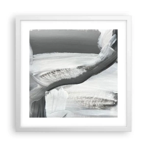 Affiche dans un cadre blanc - Poster - Un geste décisif - 40x40 cm