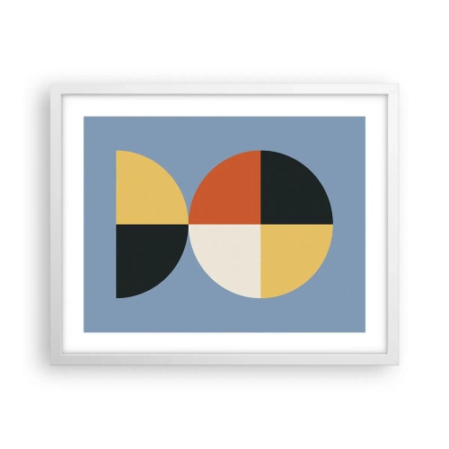 Affiche dans un cadre blanc - Poster - Regarde et compte - 50x40 cm