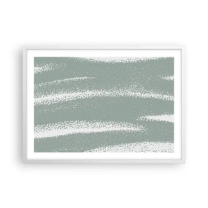 Affiche dans un cadre blanc - Poster - Abstraction dans un climat hivernal - 70x50 cm