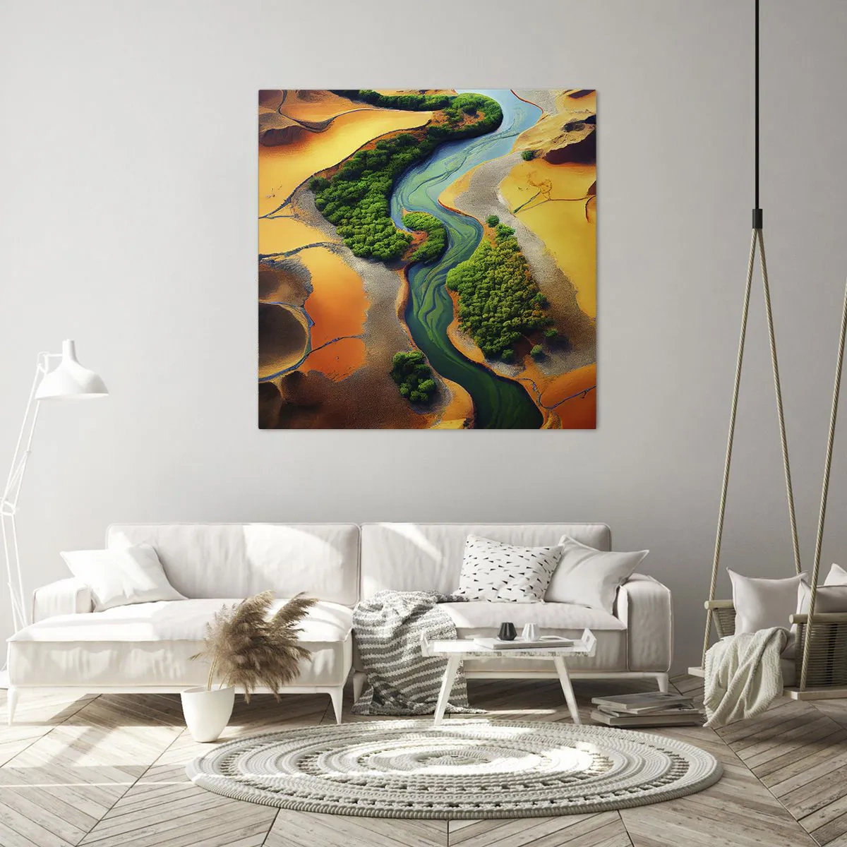 Impression sur toile - Image sur toile - Rivière vivifiante - 30x30 cm