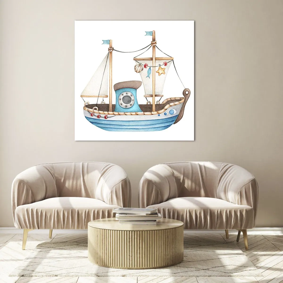 Impression sur verre - Image sur verre - Ohé, l'aventure ! - 30x30 cm