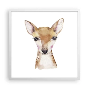 Affiche dans un cadre blanc - Poster - L'innocence de la nature - 60x60 cm