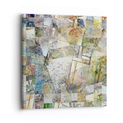 Impression sur toile - Image sur toile - Remaniement géométrique - 40x40 cm