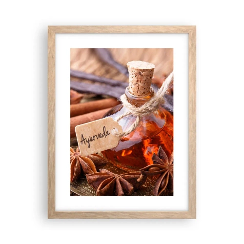 Affiche dans un chêne clair - Poster - Vers l'unité du corps et de l'esprit - 30x40 cm