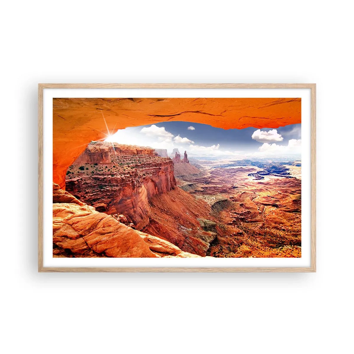 Affiche dans un chêne clair - Poster - Sculpté par la nature elle-même - 91x61 cm