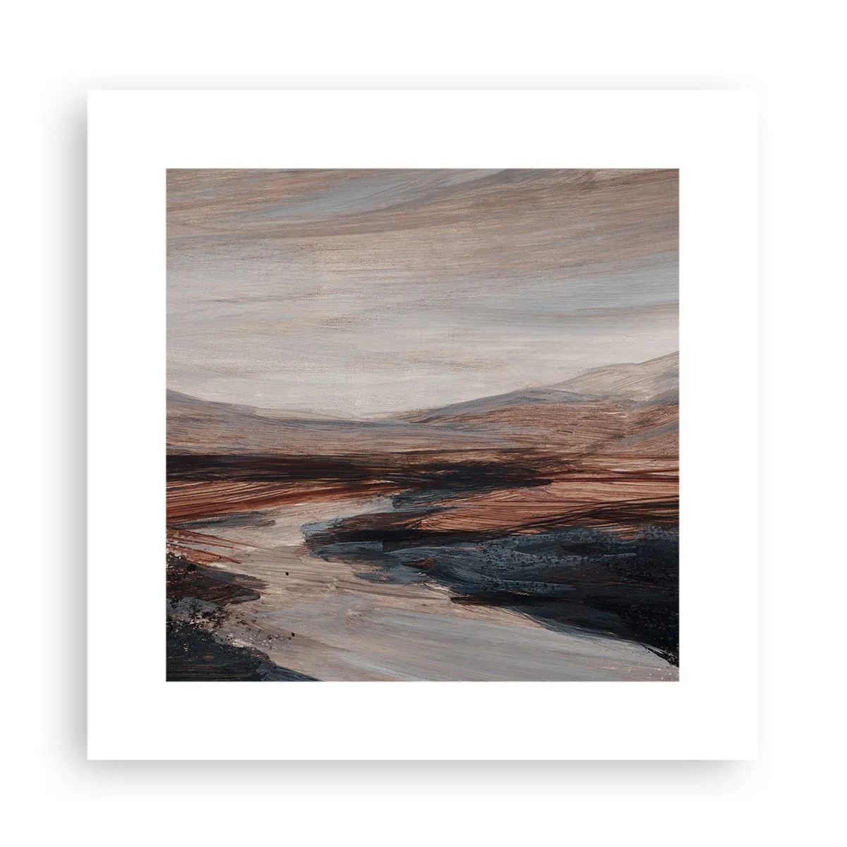 Affiche - Poster - Une vallée tranquille - 30x30 cm
