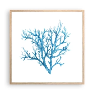 Affiche dans un chêne clair - Poster - Filigrane nautique - 60x60 cm