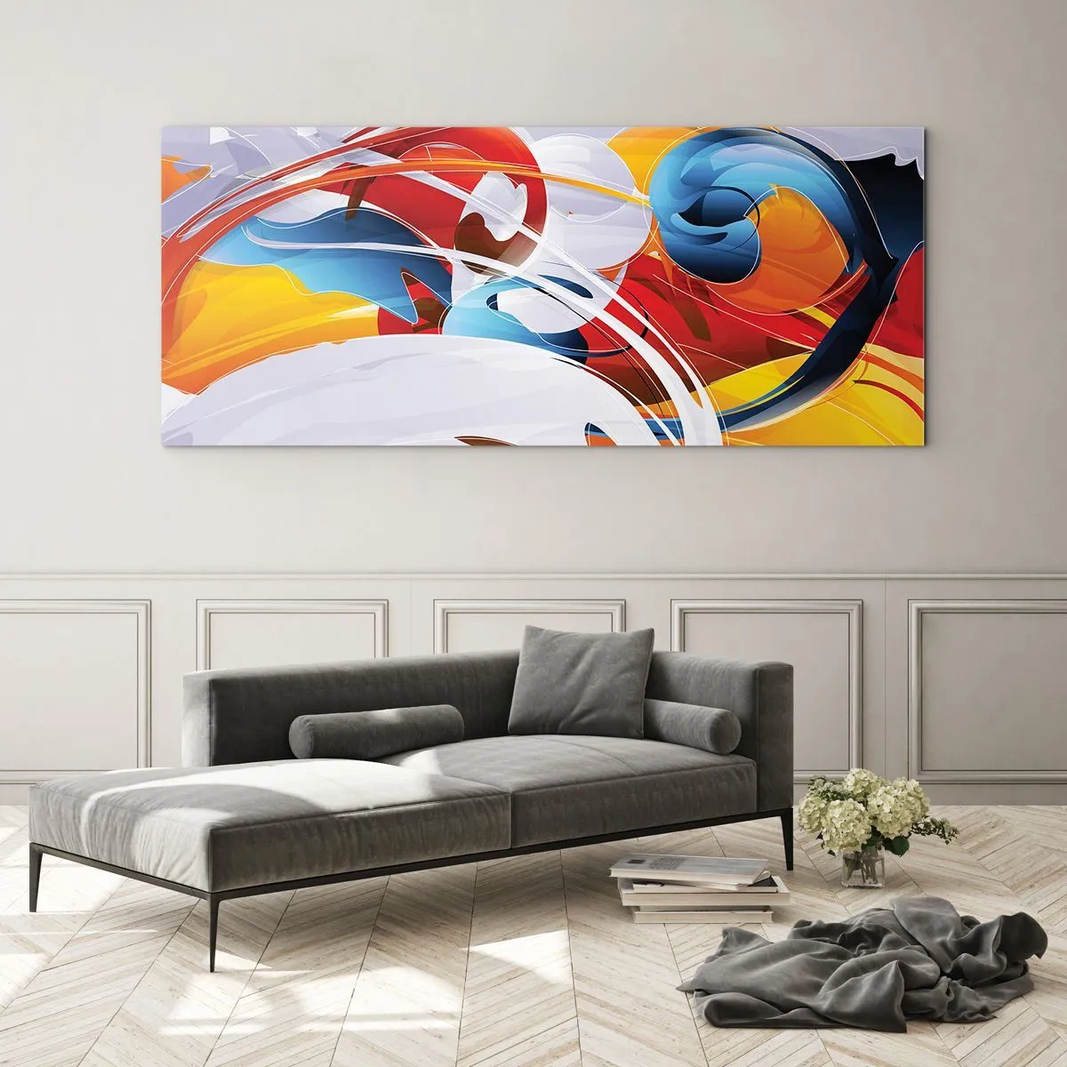 Impression sur verre - Image sur verre - La danse des éléments - 100x40 cm