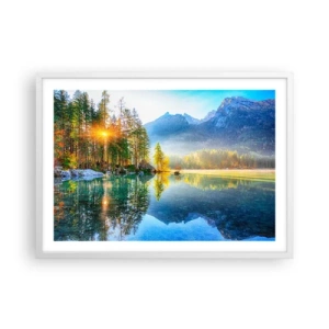 Affiche dans un cadre blanc - Poster - Majesté et douceur - 70x50 cm