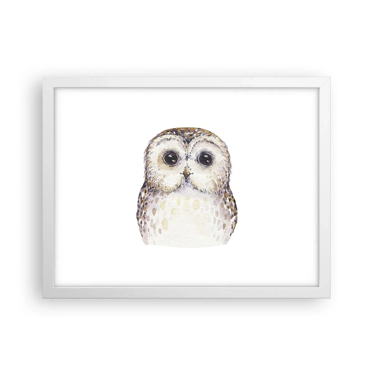 Affiche dans un cadre blanc - Poster - Regarde-moi dans les yeux - 40x30 cm