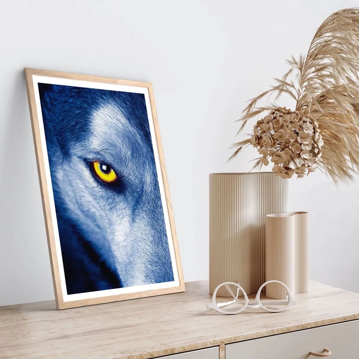 Affiche dans un chêne clair - Poster - Regars hypnotique - 40x50 cm