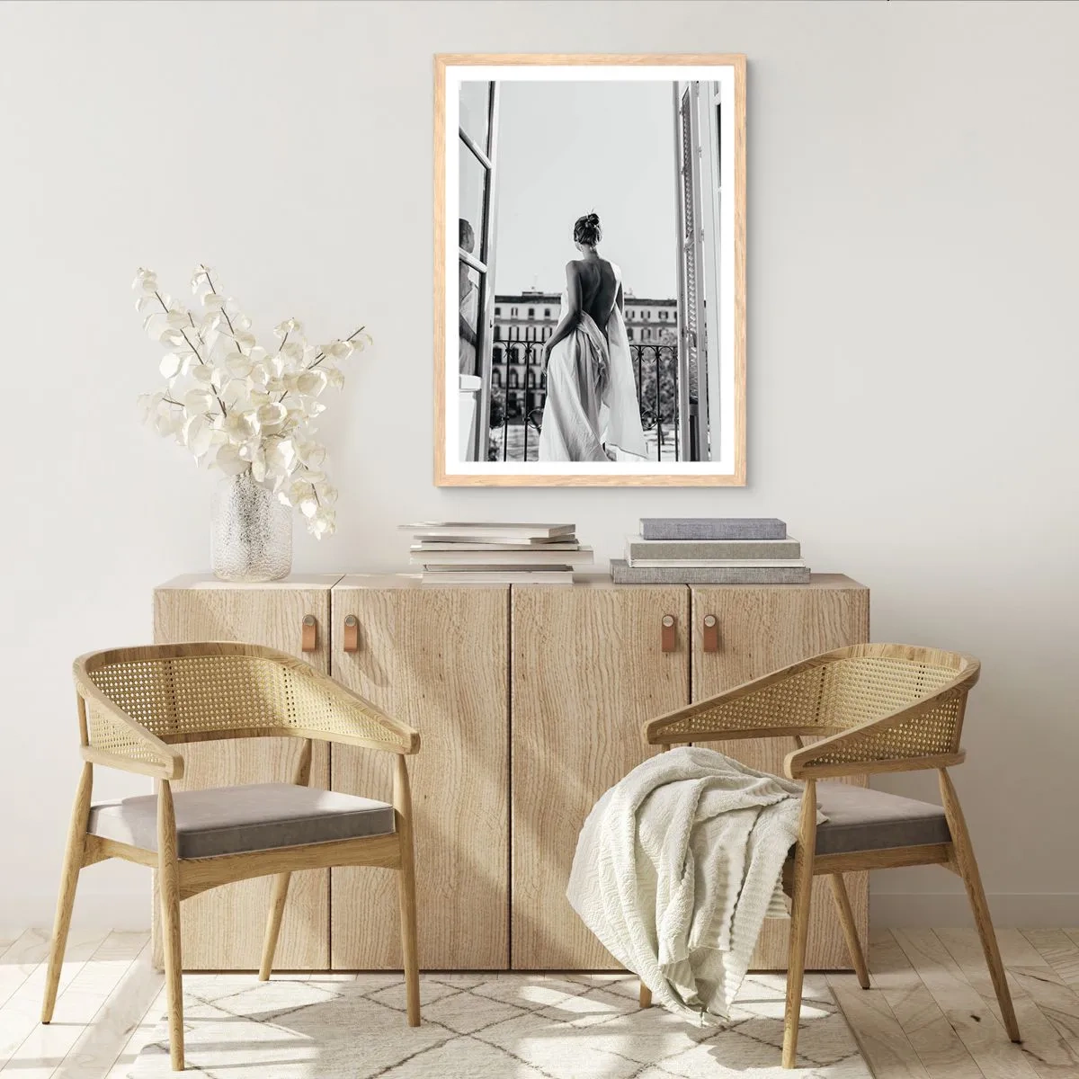 Affiche dans un chêne clair - Poster - Eveil des pensées - 30x40 cm