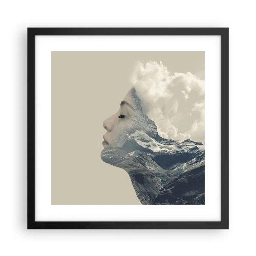 Affiche dans un cadre noir - Poster - La beauté des éléments - 40x40 cm