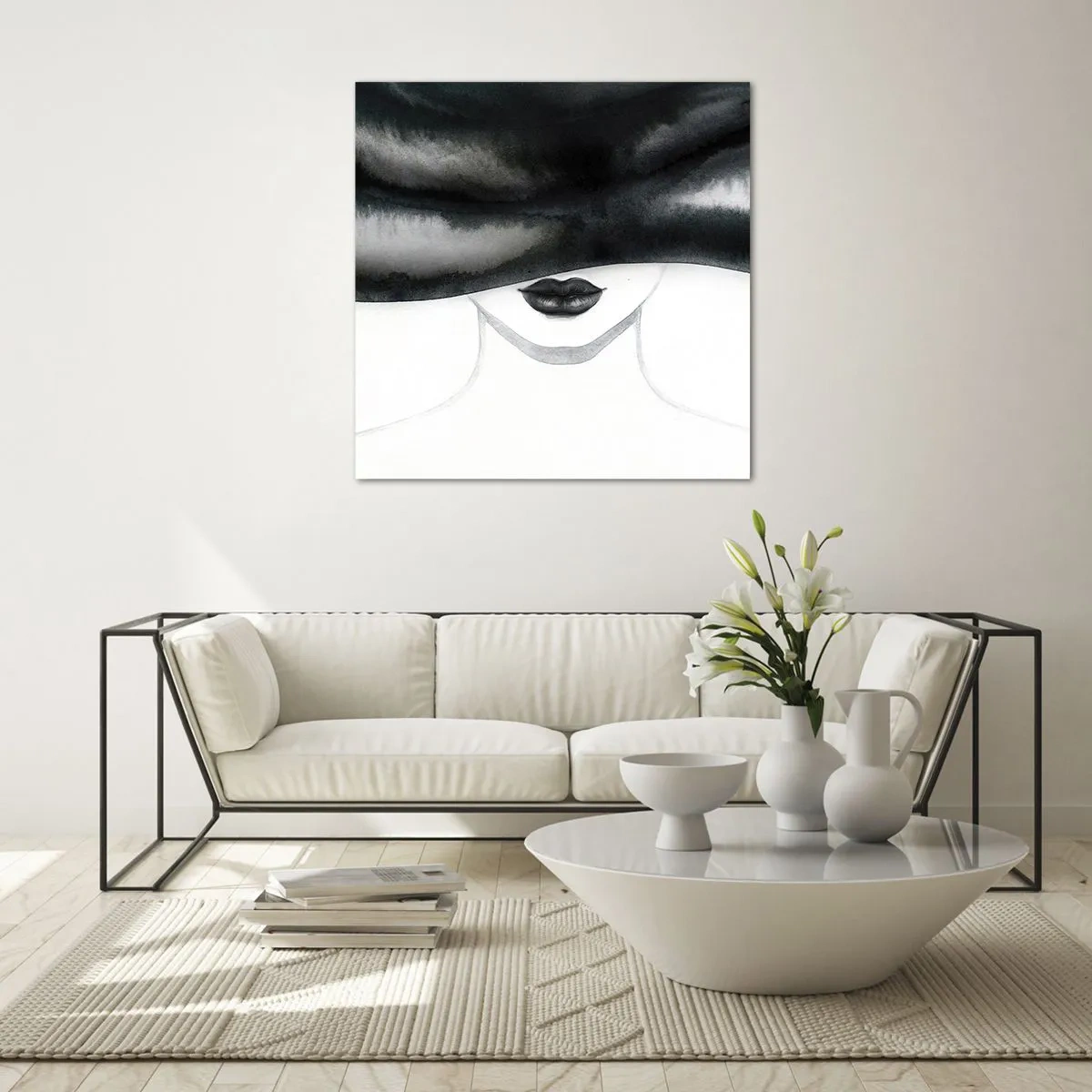 Impression sur verre - Image sur verre - Un mystère sensuel - 40x40 cm