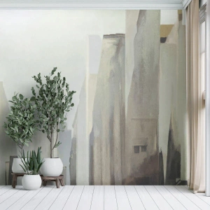 Papier Peint Photo Premium Canvas - Rêve de la ville - Minimaliste, Brillant, Ville - 200x140 cm