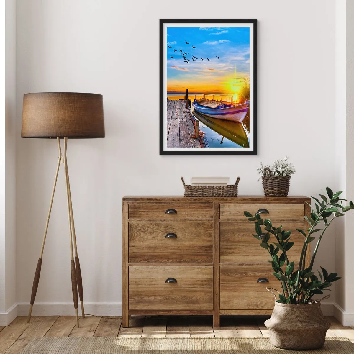 Affiche dans un cadre noir - Poster - Au revoir, à demain - 30x40 cm