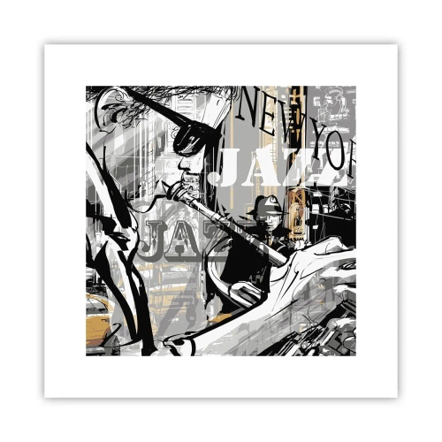 Affiche - Poster - Au rythme de New York - 30x30 cm