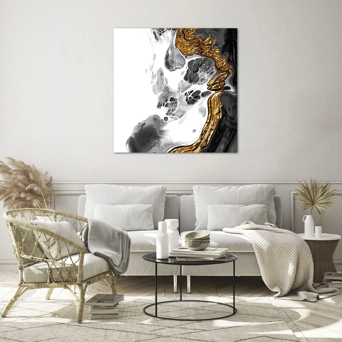 Impression sur verre - Image sur verre - Composition organique - 40x40 cm