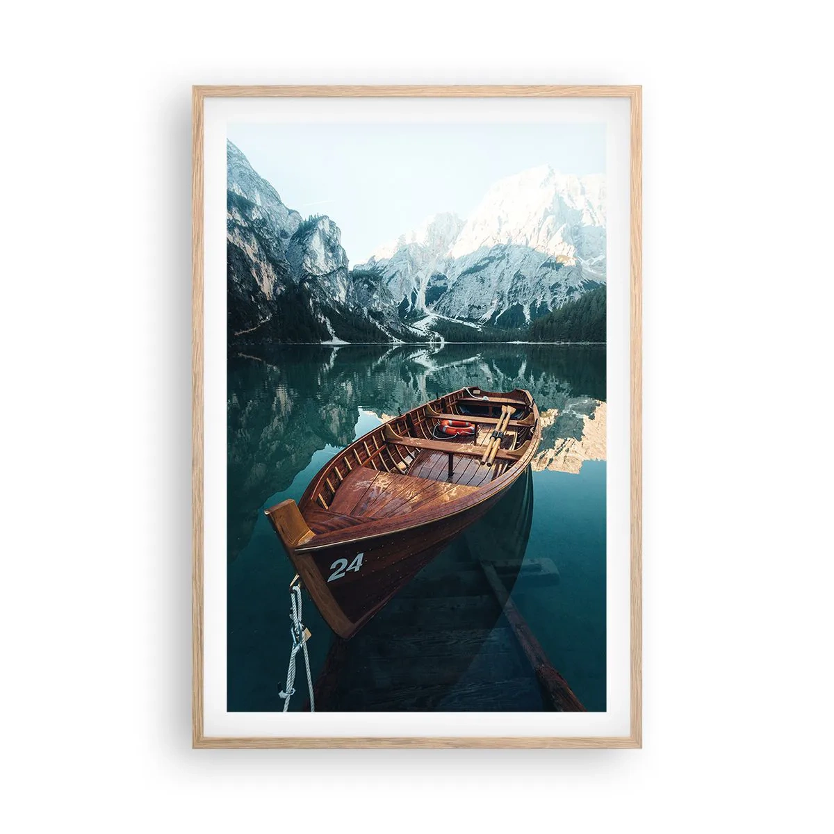 Affiche dans un chêne clair - Poster - Comme peint sur du verre - 61x91 cm