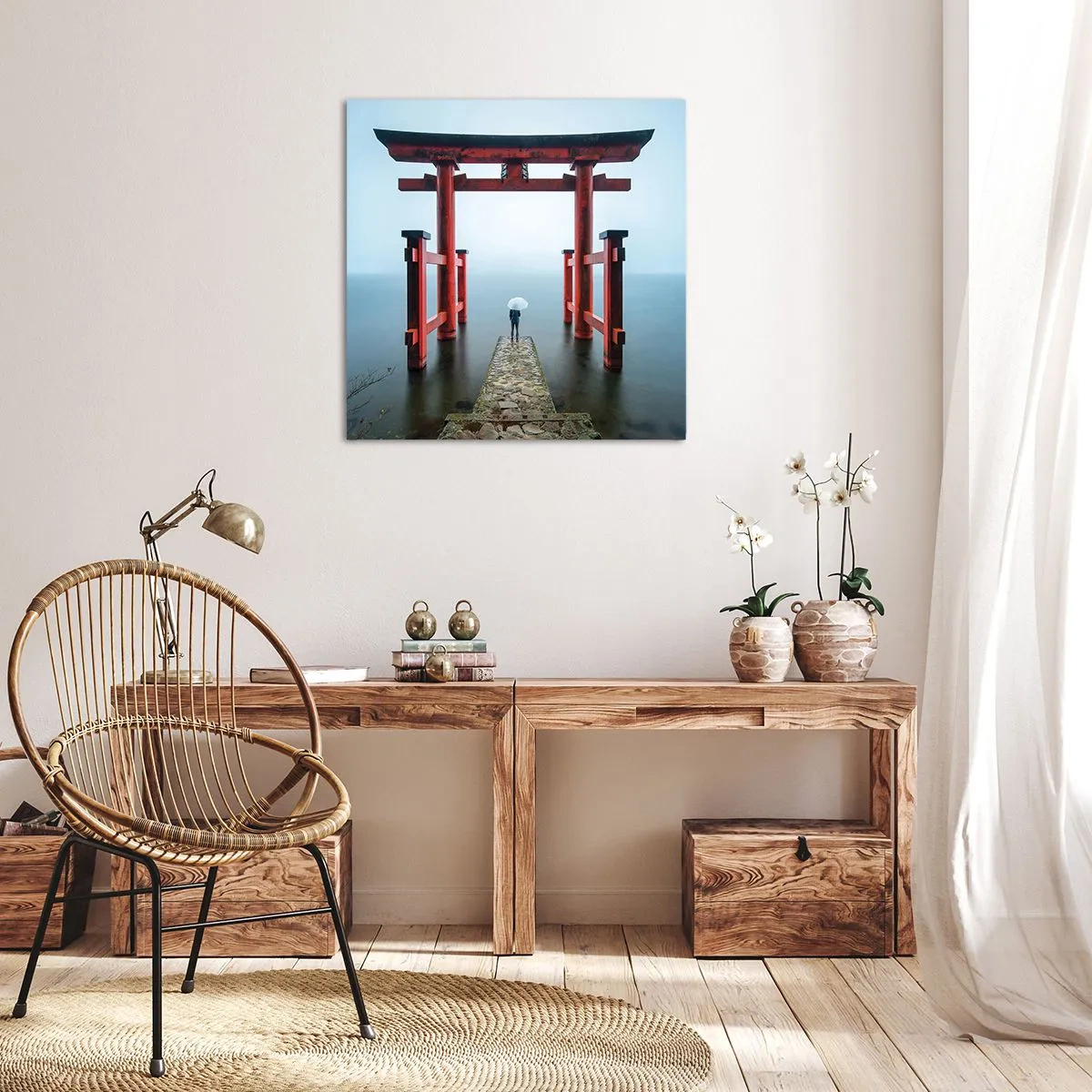 Impression sur toile - Image sur toile - Rêverie japonnaise - 50x50 cm
