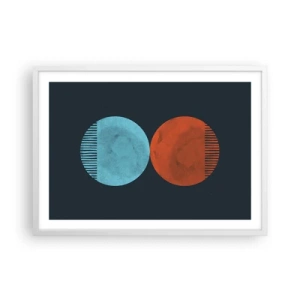 Affiche dans un cadre blanc - Poster - Seulement la géométrie ? - 70x50 cm