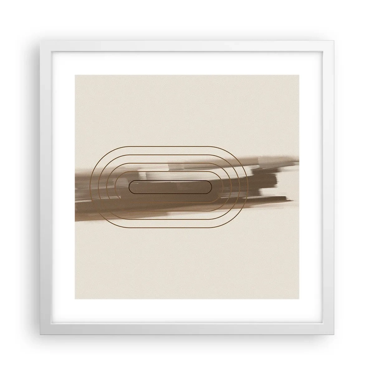 Affiche dans un cadre blanc - Poster - Parfum de gris - 40x40 cm