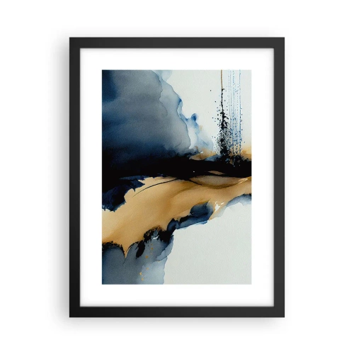 Affiche dans un cadre noir - Poster - Derrière le rideau - 30x40 cm