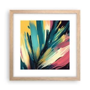 Affiche dans un chêne clair - Poster - Composition – une explosion de joie - 30x30 cm