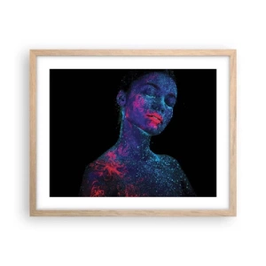 Affiche dans un chêne clair - Poster - Dans la poussière d'étoiles - 50x40 cm