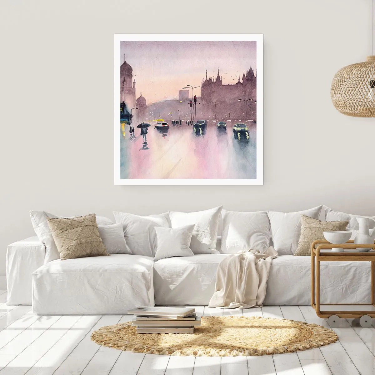 Affiche - Poster - Dans une brume pluvieuse - 50x50 cm