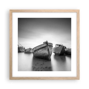 Affiche dans un chêne clair - Poster - Cùest déjà un souvenir... - 40x40 cm