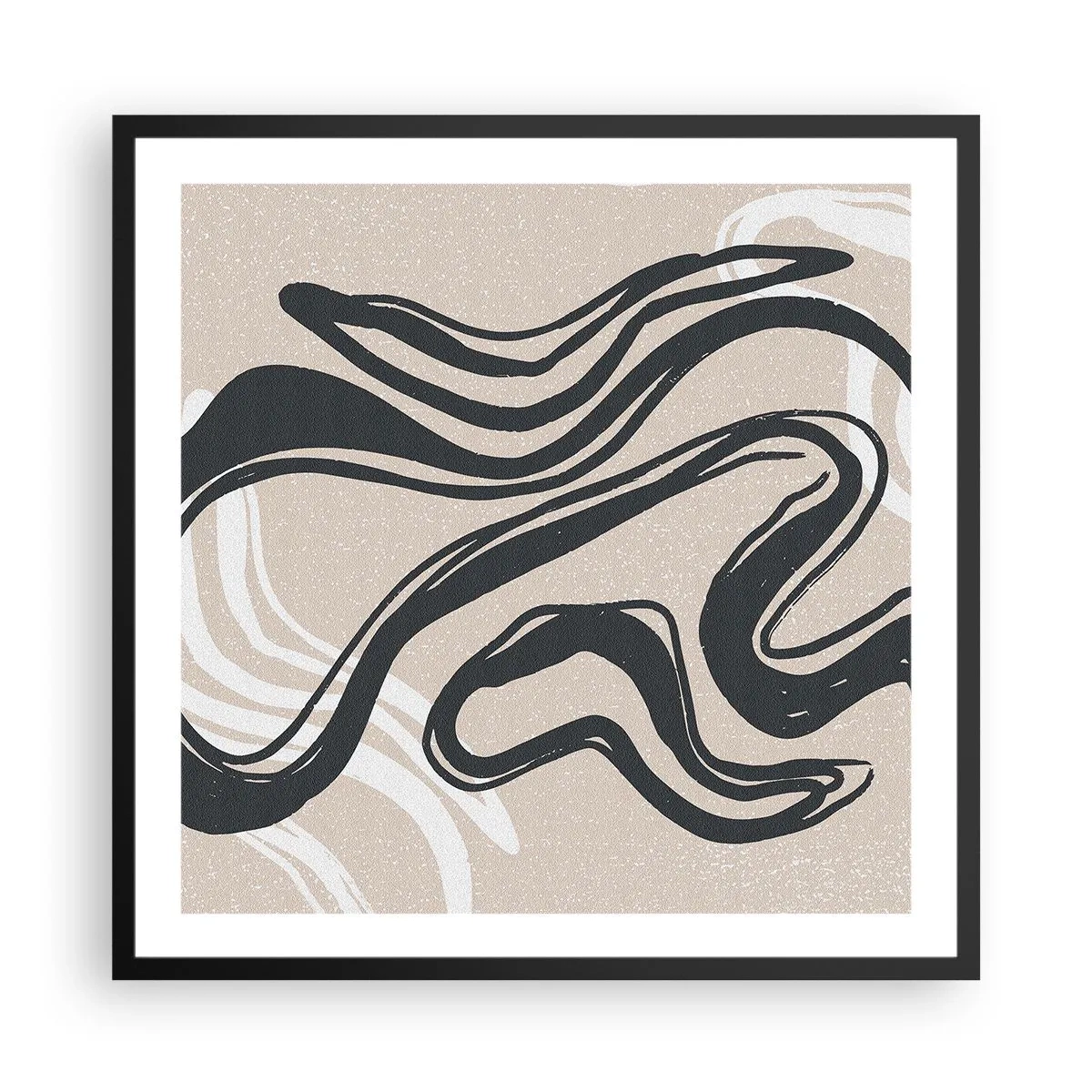 Affiche dans un cadre noir - Poster - Expression multipliée - 60x60 cm