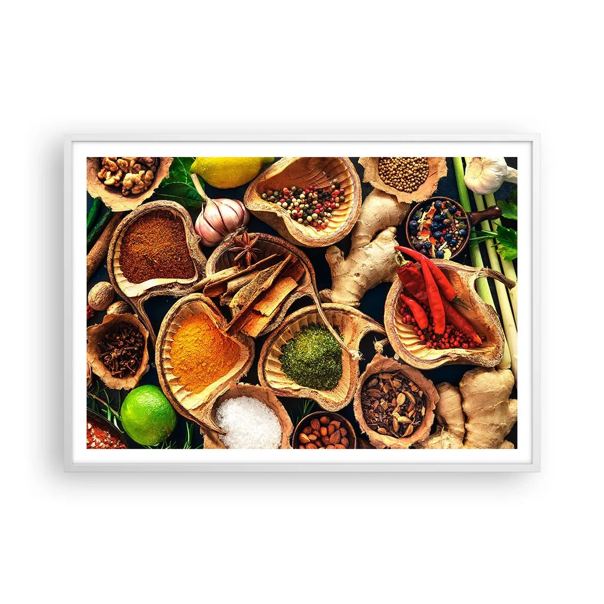 Affiche dans un cadre blanc - Poster - Prends ce que tu veux - 100x70 cm