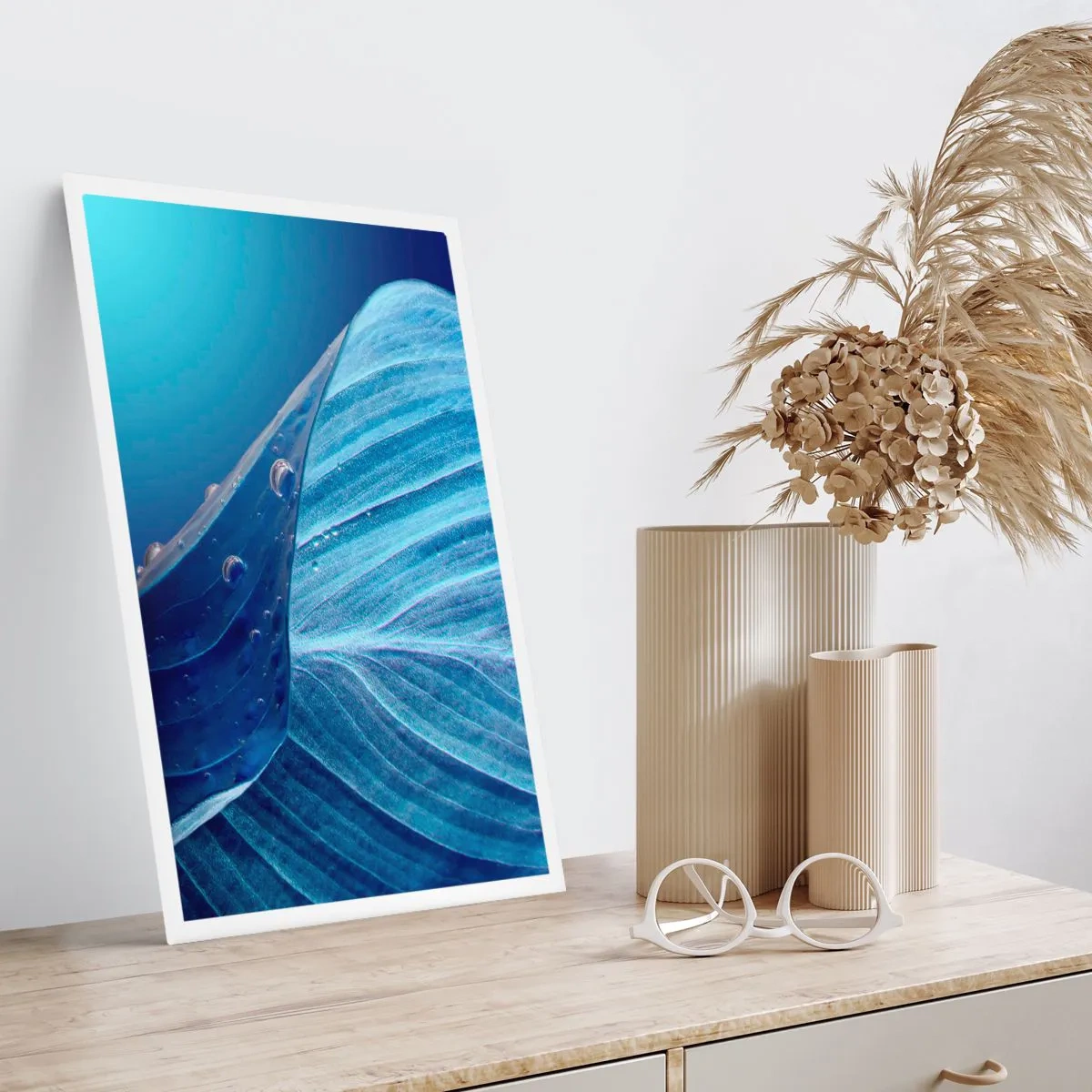 Affiche - Poster - Gouttes cachées du bleu - 70x100 cm