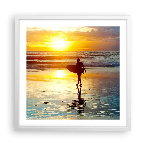 Affiche dans un cadre blanc - Poster - Le retour du guerrier - 50x50 cm