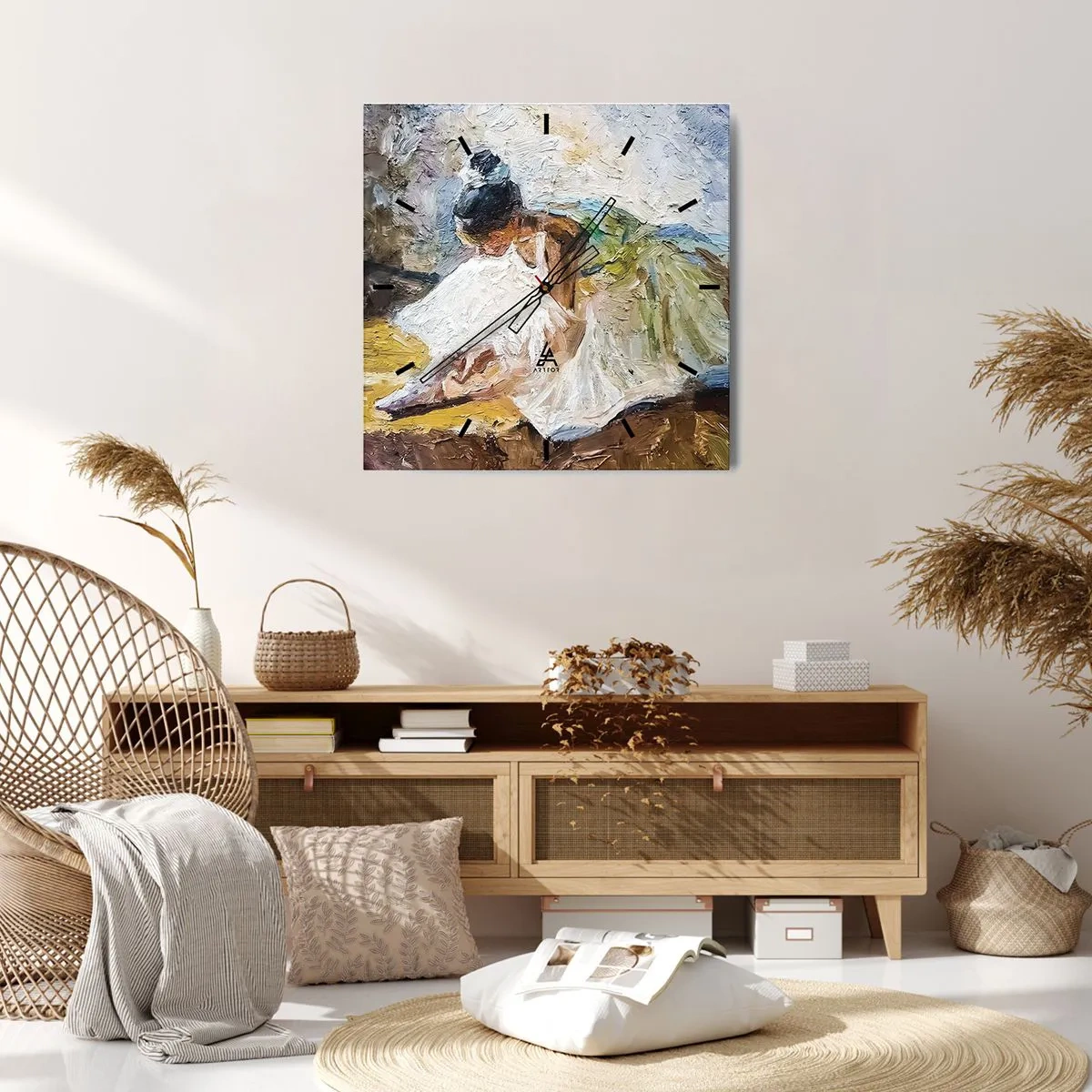 Horloge murale - Pendule murale - D'après un tableau de Degas - 30x30 cm